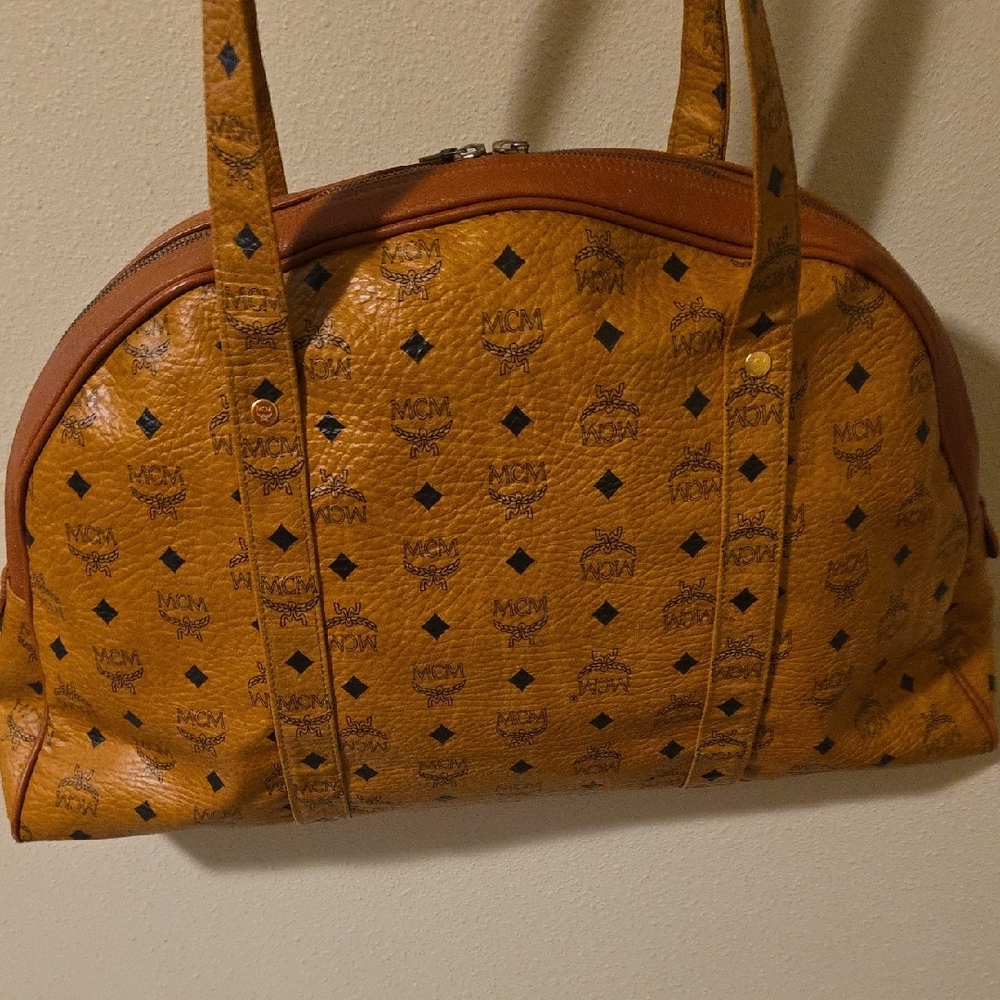 MCM Cognac Monogram Travel Bag# - Picture 7 of 14